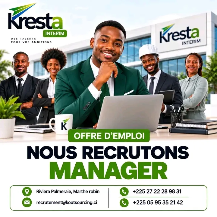 RECRUTEMENT D'UN MANAGER (H/F)