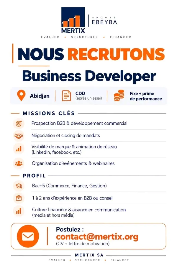 RECRUTEMENT BUSINESS DEVELOPER H/F