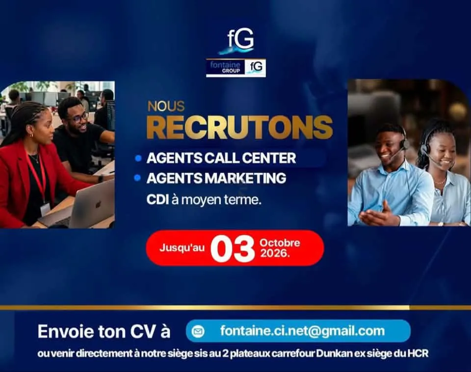 RECRUTEMENT AGENT CALL CENTER / AGENT MARKETING