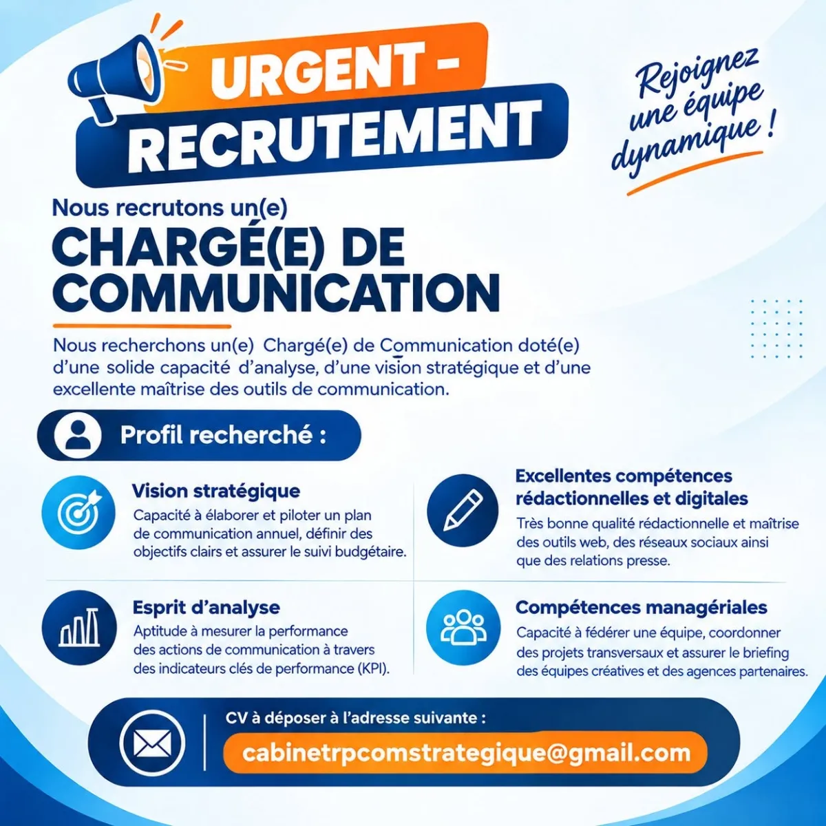 RECRUTEMENT CHARGE DE COMMUNICATION
