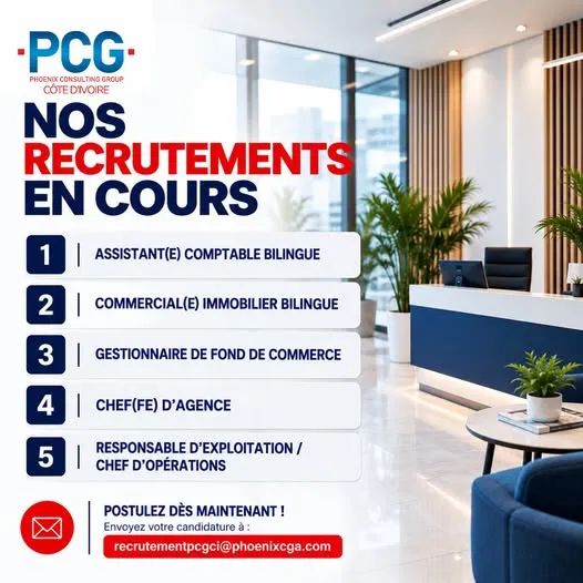 RECRUTEMNT DE PLUSIEURS POSTES