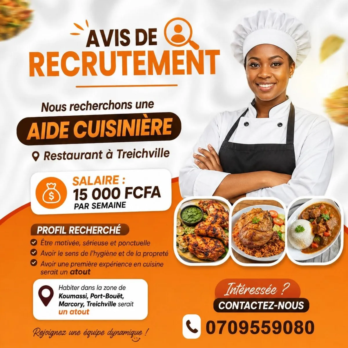 RESTAU RECRUTE AIDE CUISINIERE