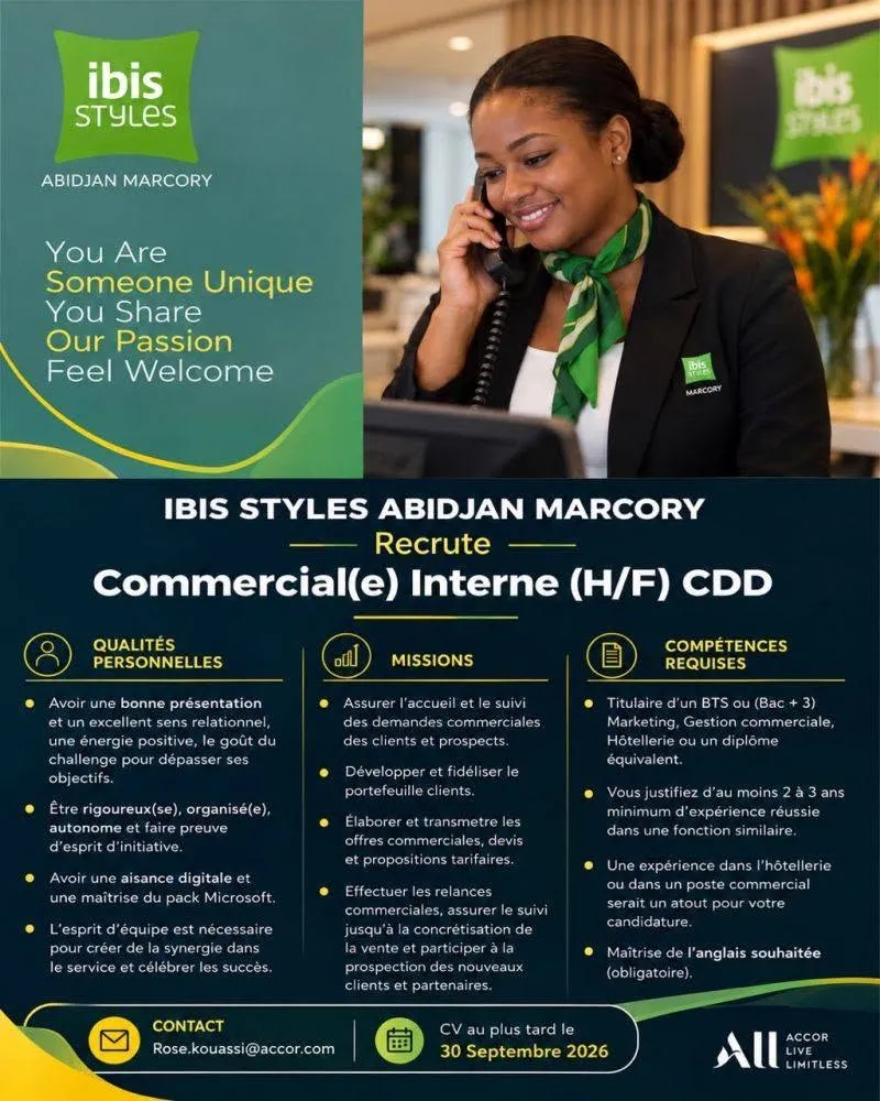 RECRUTEMENT COMMERCIAL INTERNE (H/F)