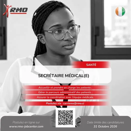 Offre d'emploi RECRUTEMENT SECRETAIRE MEDICAL (H/F)