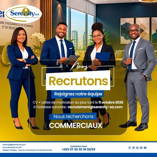 RECRUTEMENT DES COMMERCIAUX (H/F)