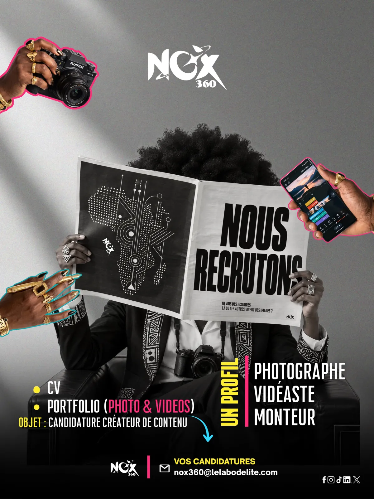 RECRUTEMENT CRÉATEUR DE CONTENU (H/F)
