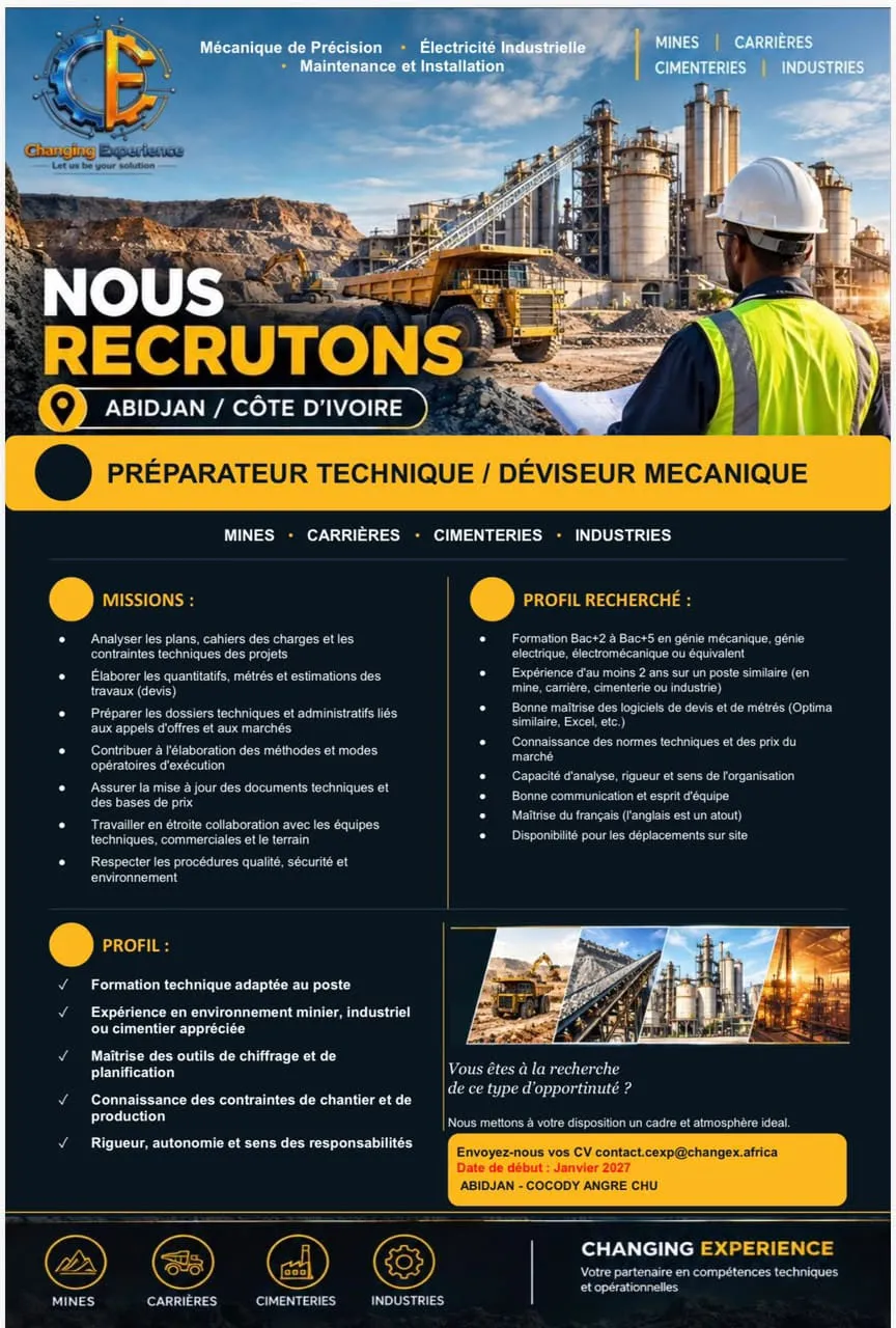 Offre d'emploi RECRUTEMENT REPARATEUR / DIVISEUR MECANIQUE