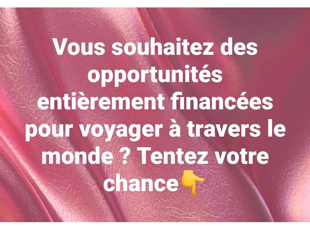 Offre d'emploi OFFRES POUR VOYAGES ENTIEREMENT FINANCES