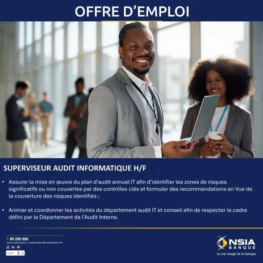 RECRUTEMENT SUPERVISEUR AUDIT INFORMATIQUE H/F