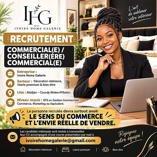 RECRUTEMENT – COMMERCIAL(E) / CONSEILLER(ÈRE) COMMERCIAL(E)