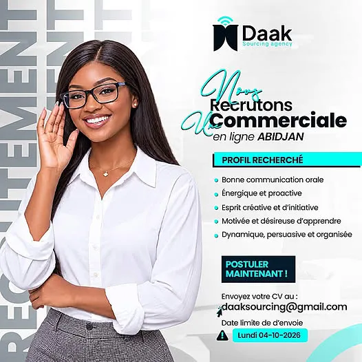RECRUTEMENT DUNE COMMERCIAL (F)