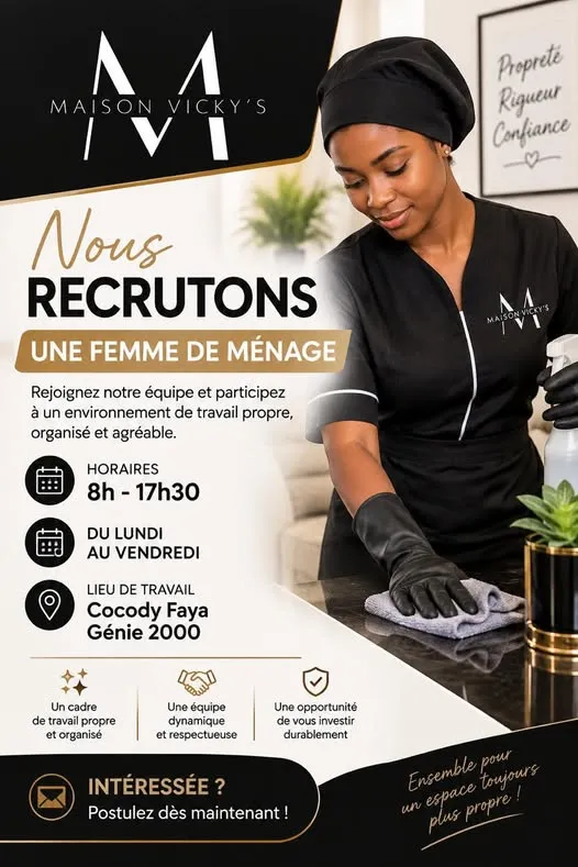 RECRUTEMENT FEMME DE MENAGE