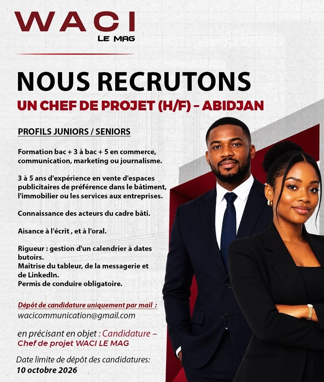 𝗪𝗔𝗖𝗜 𝗟𝗘 𝗠𝗔𝗚 𝗥𝗘𝗖𝗥𝗨𝗧𝗘 | 𝗖𝗛𝗘𝗙 𝗗𝗘 𝗣𝗥𝗢𝗝𝗘𝗧 𝗛/𝗙