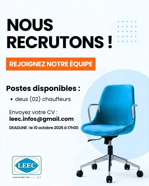 RECRUTEMENT DE DEUX 02 CHAUFFEURS