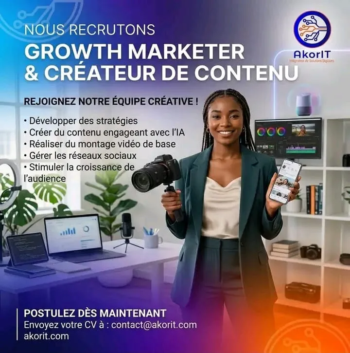 RECRUTEMENT MARKETEUR / CREATEUR DE CONTENU