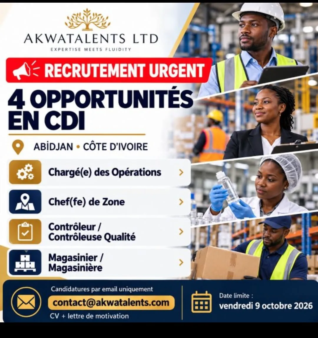 RECRUTEMENT DE PLUSIEURS POSTES