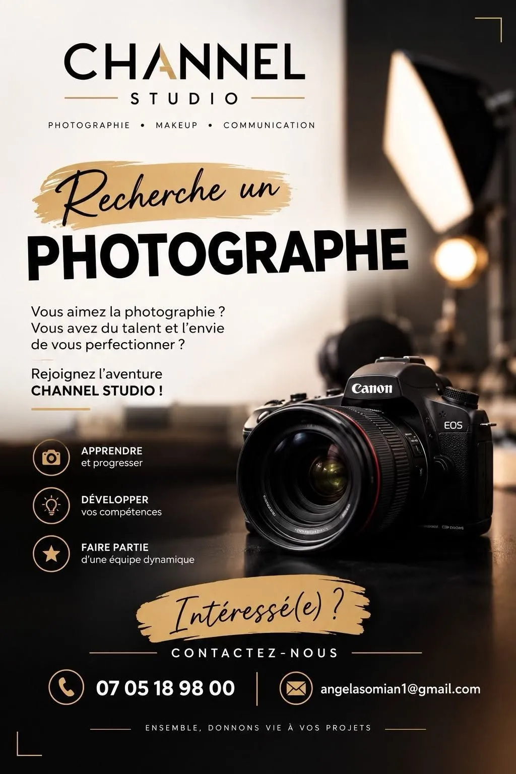 RECRUTEMENT DE PHOTOGRAPHE (H/F)