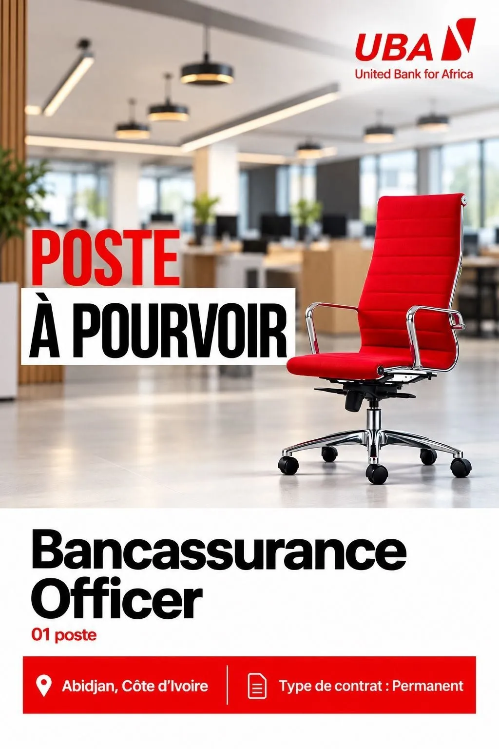 Offre d'emploi RECRUTEMENT BANCASSURANCE OFFICER (H/F)