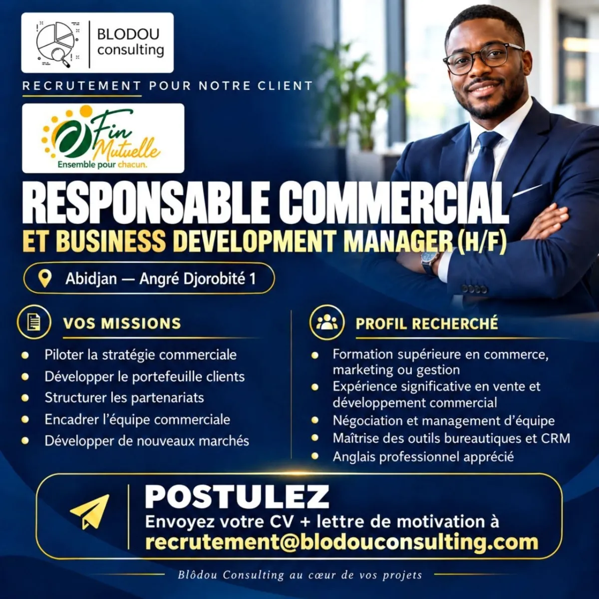 RECRUTEMENT RESPONSABLE COMMERCIAL ET BUSINESS DEVELOPMENT MANAGER (H/F)