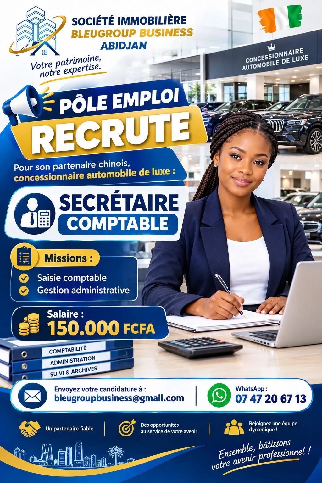 RECRUTEMENT D'UNE SECRETAIRE COMPTABLE