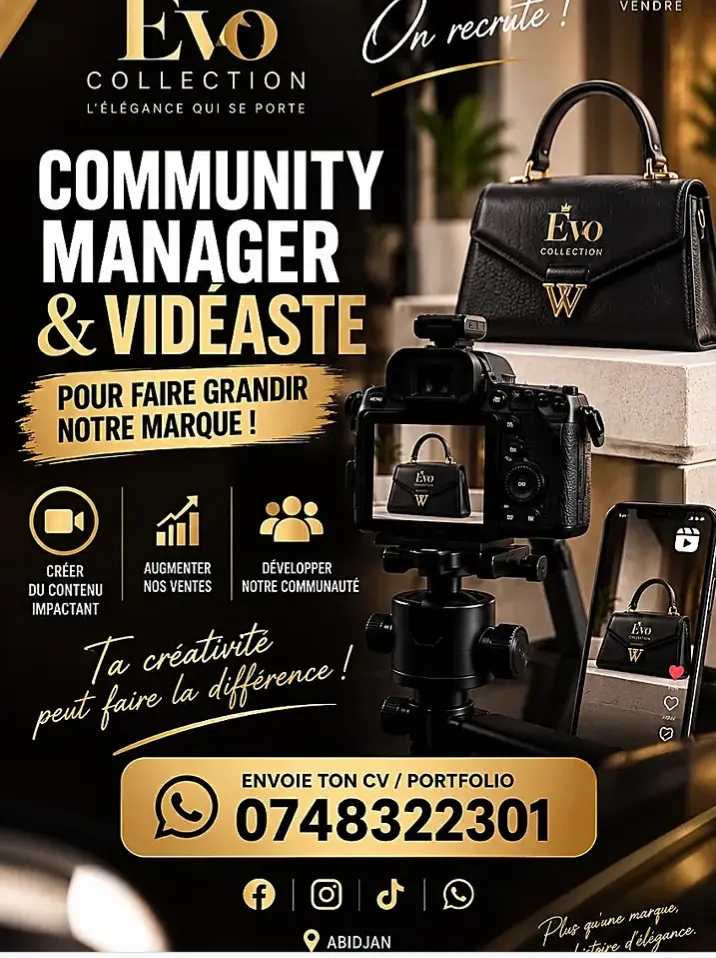 RECRUTEMENT — COMMUNITY MANAGER & VIDÉASTE