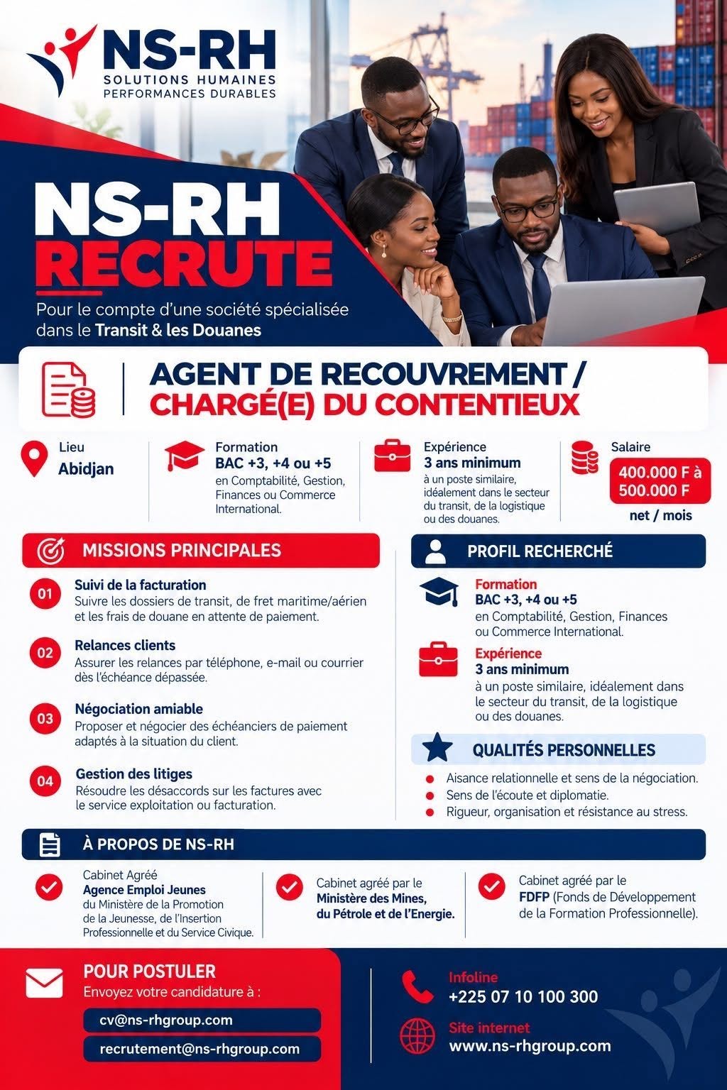 UN(E) AGENT DE RECOUVREMENT / CHARGÉ(E) DU CONTENTIEUX