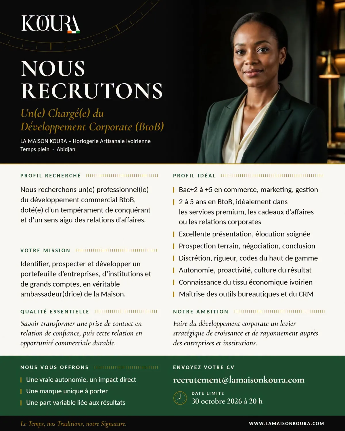 Offre d'emploi RECRUTEMENT CHARGE DU DEVELOPPEMENT (H/F)