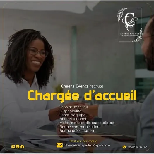 Offre d'emploi RECRURTEMENT CHARGE D'ACCUEIL (H/F)