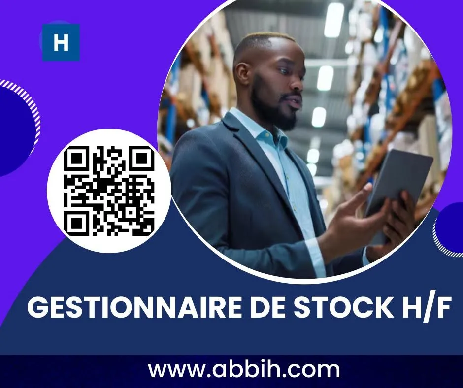 Offre d'emploi RECRUTEMENT GESTIONNAIRE DE STOCK