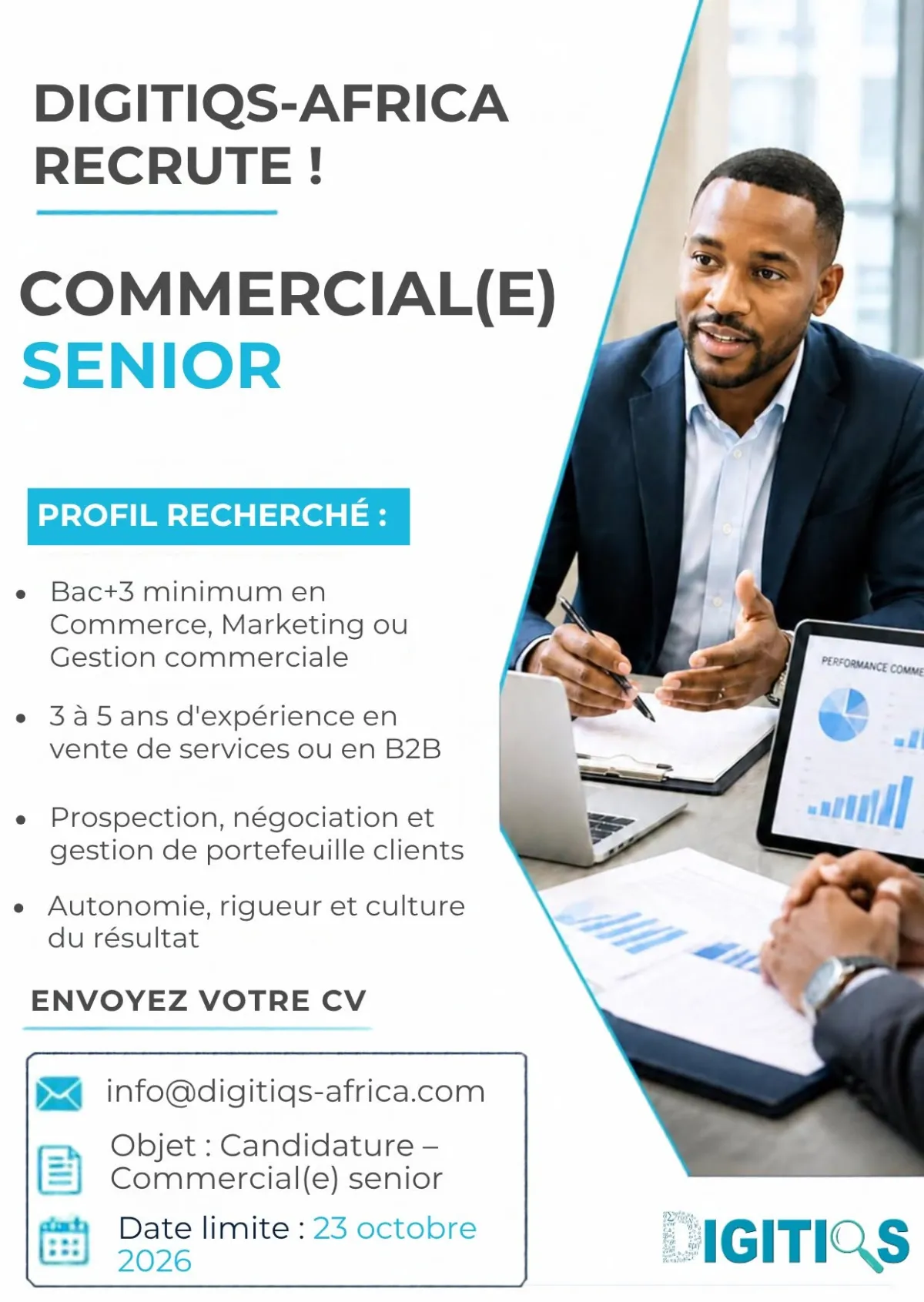 RECRUTEMENT D'UNE(E) COMMERCIAL(E) SENIOR