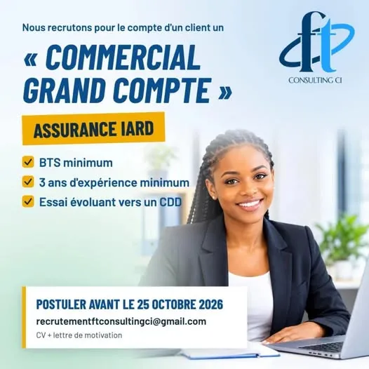 RECRUTEMENT COMMERCIAL GRAND COMPTE (H/F)