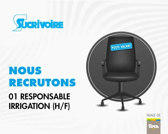 RECRUTEMENT RESPONSABLE IRRIGATION (H/F)