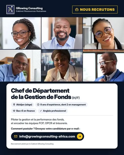 RECRUTEMENT CHEF DE DEPARTEMENT (H/F)
