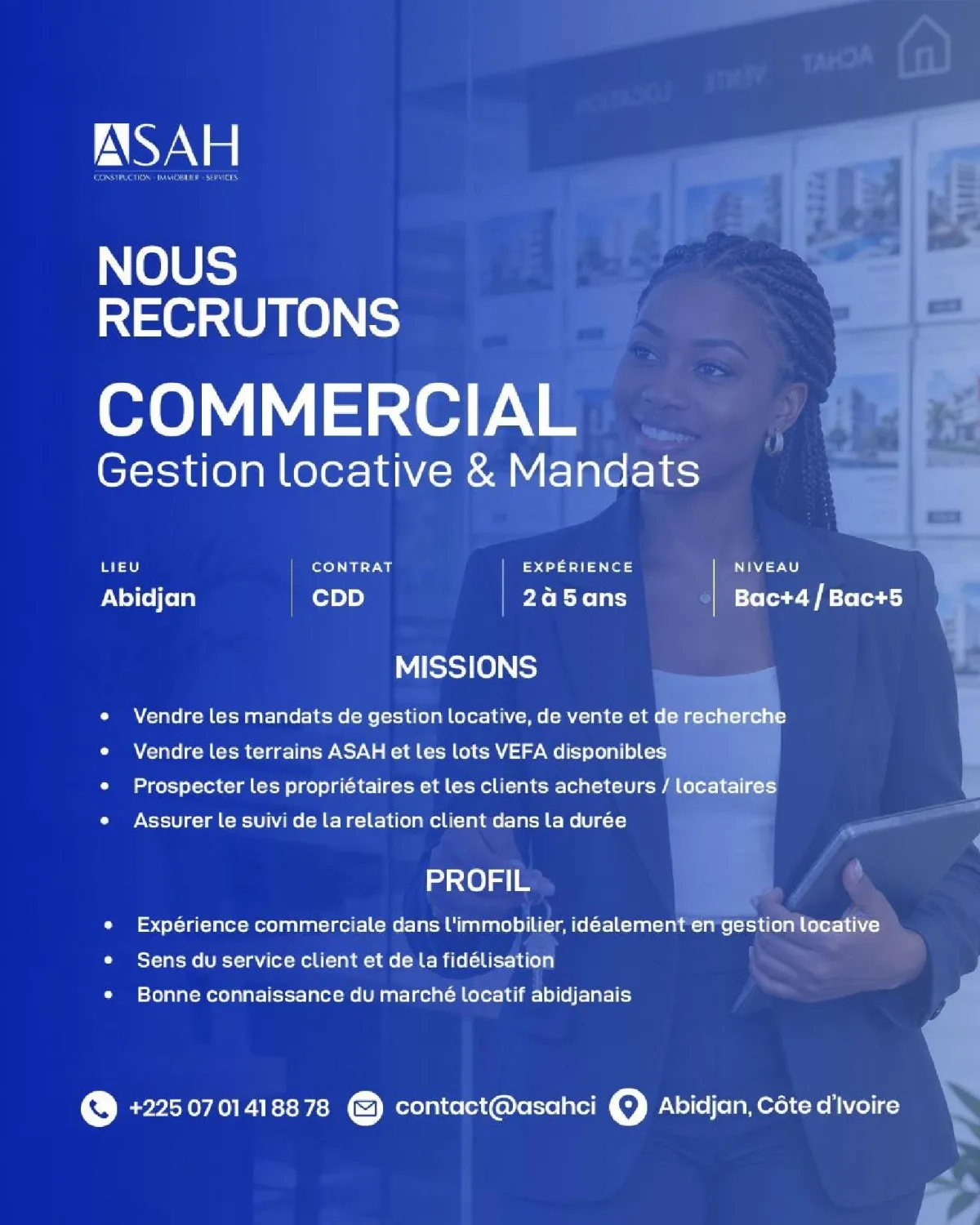 RECRUTEMENT COMMERCIAL GESTION LOCATIVE