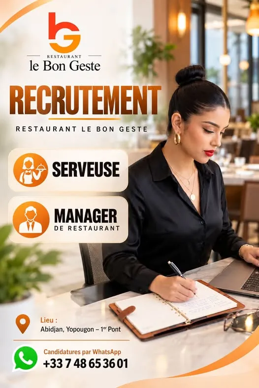RECRUTEMENT SERVEUSE / MANAGER H/F
