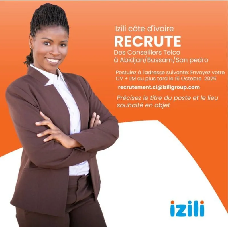 Offre emploi RECRUTEMENT DES CONSEILLERS TECLCO H/F à Cote d'ivoire