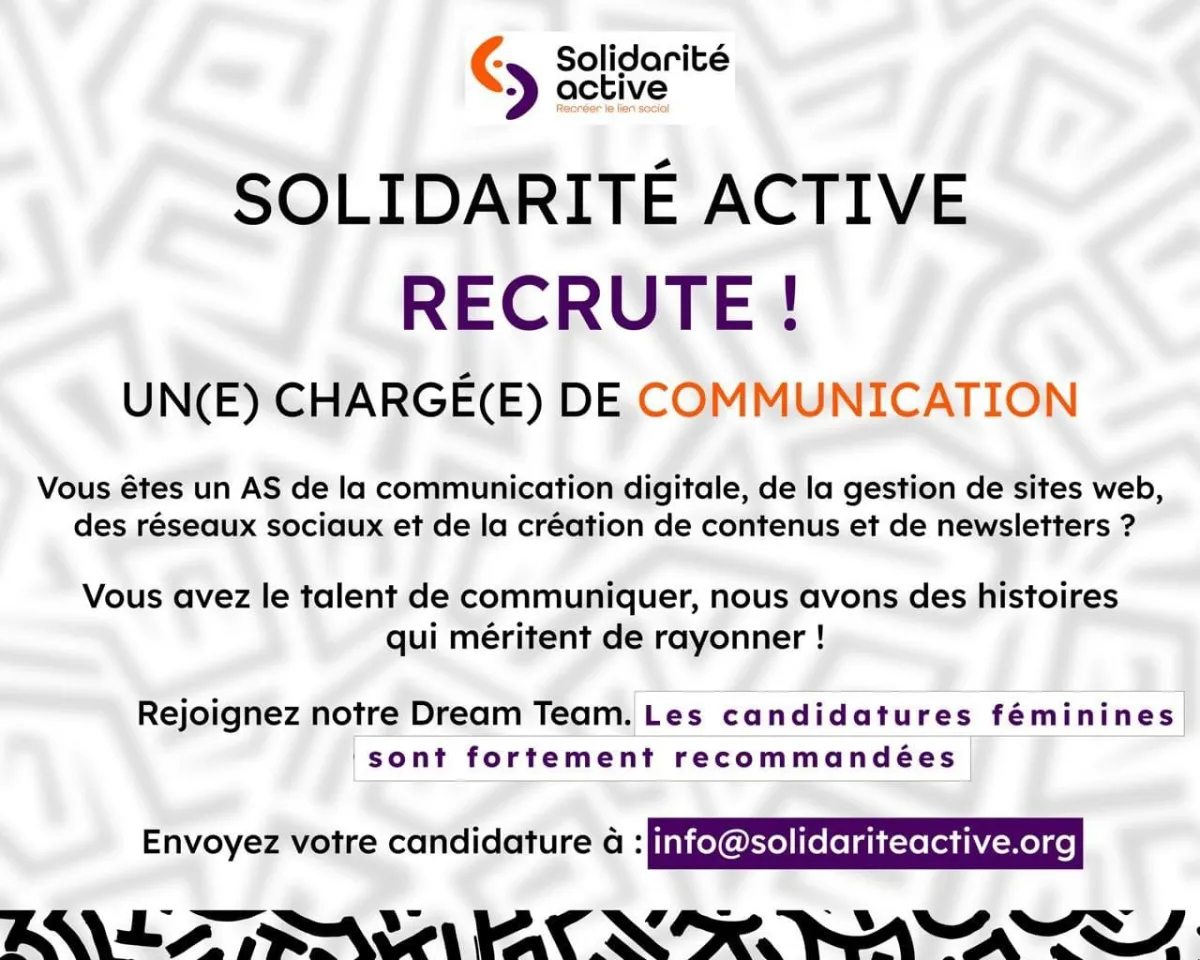 Offre emploi RECRUTEMENT CHERGE DE COMMUNICATION (H/F) à COTE D'IVOIRE