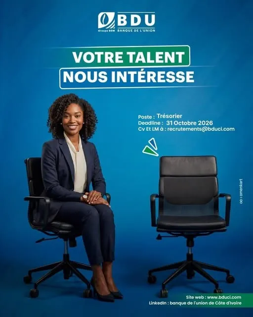 RECRUTEMENT D'UN TRESORIER (H/F) -  - COTE D'IVOIRE