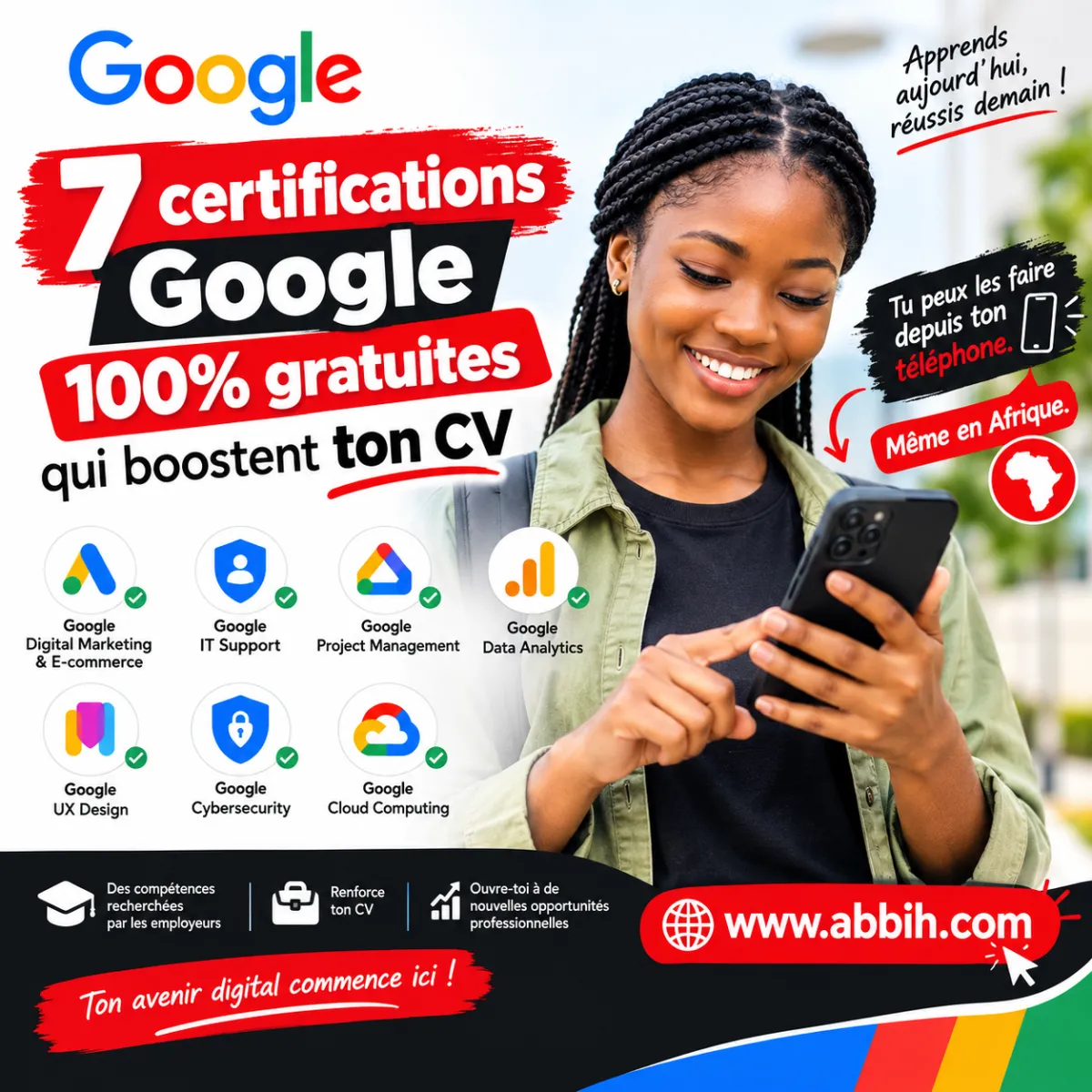 Offre 7 CERTIFICATIONS GOOGLE 100% GRATUITES A FAIRE à Côte d’Ivoire