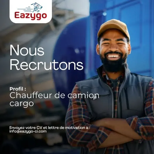 Offre CHAUFFEUR DE CAMION CARGO (H/F) à COTE D'IVOIRE