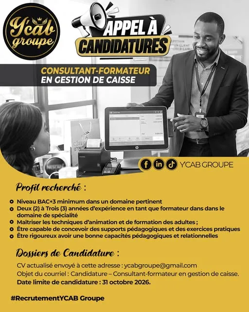 Offre 𝗖𝗢𝗡𝗦𝗨𝗟𝗧𝗔𝗡𝗧-𝗙𝗢𝗥𝗠𝗔𝗧𝗘𝗨𝗥 𝗘𝗡 𝗚𝗘𝗦𝗧𝗜𝗢𝗡 𝗗𝗘 𝗖𝗔𝗜𝗦𝗦𝗘 à COTE D'IVOIRE