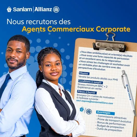 Offre RECRUEMENT DES AGENTS COMMERCIAUX à COTE D'IVOIRE