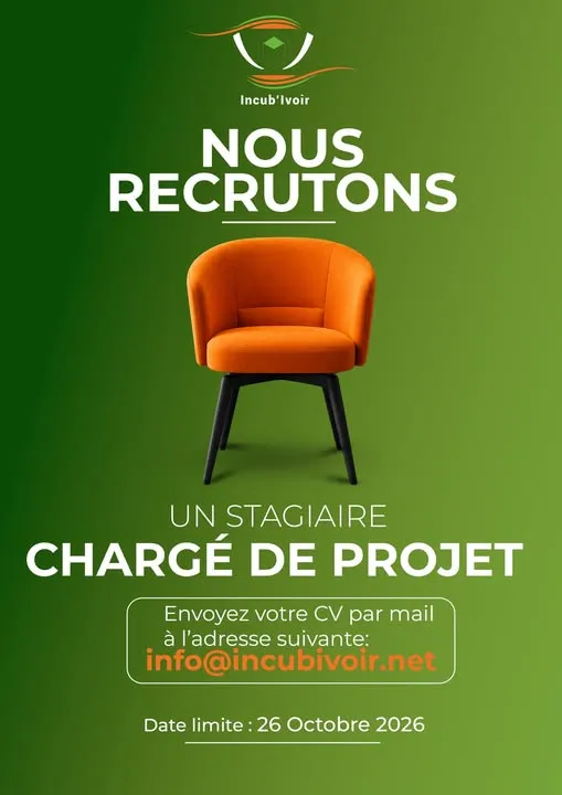 Offre RECRUTEMENT STAGIAIRE CHARGE DE PROJET (H/F) à ABIDJAN