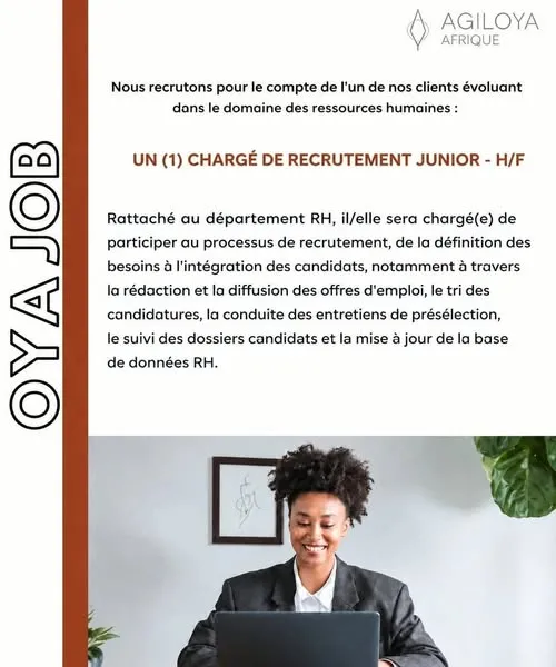 Offre RECRUTEMENT CHARGE DE RECRUTEMENT JUNIOR (H/F) à ABIDJAN