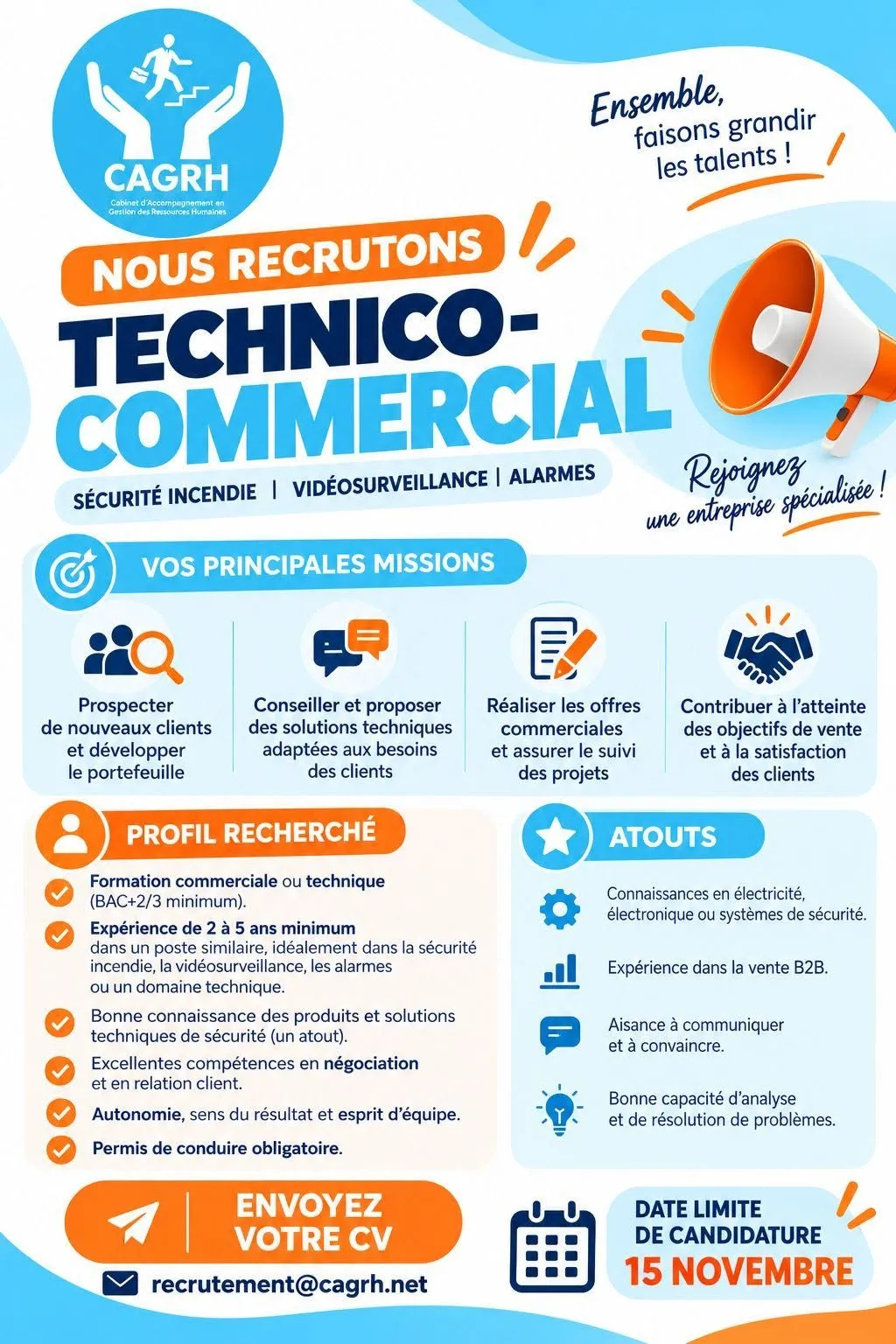 Offre RECRUTEMENT TECHNICO- COMMERCIAL (H/F) à COTE D'IVOIR