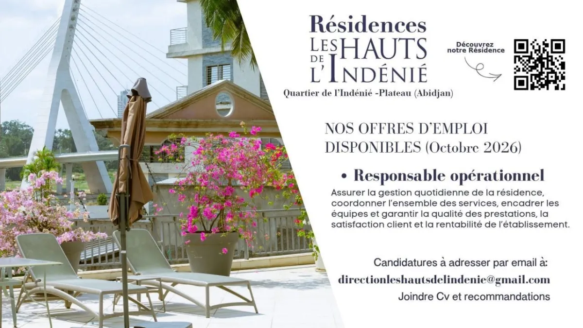 Offre RESCRUTEMENT RESPONSABLE OPERATIONNEL (H/F) à ABIDJAN