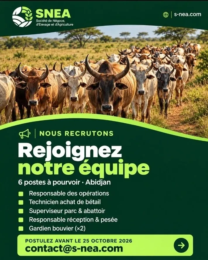 Offre RECRUTEMENT DE PLUSIEURS POSTES à COTE D'IVOIRE