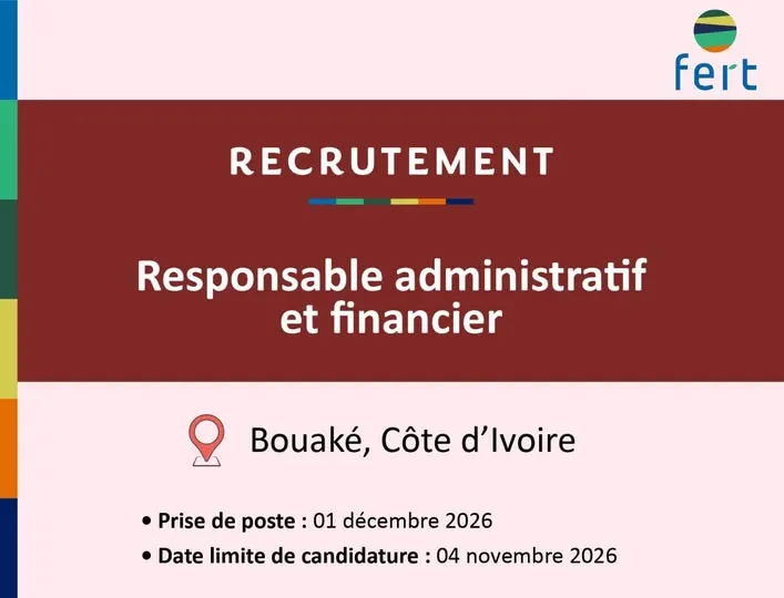 OFFRE D'EMPLOI RESPONSABLE ADMINISTRATIF -  - COTE D'IVOIRE