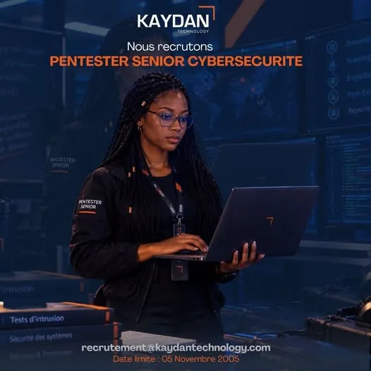 RECRUTEMENT PENTESTER SENIOR CYBERSÉCURITÉ -  - COTE D'IVOIRE