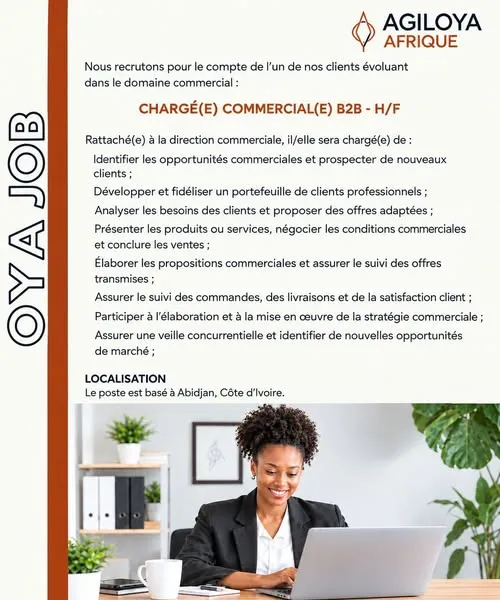 RECRUTEMENT UN (1) COMMERCIAL – H/F -  - COTE D'IVOIRE